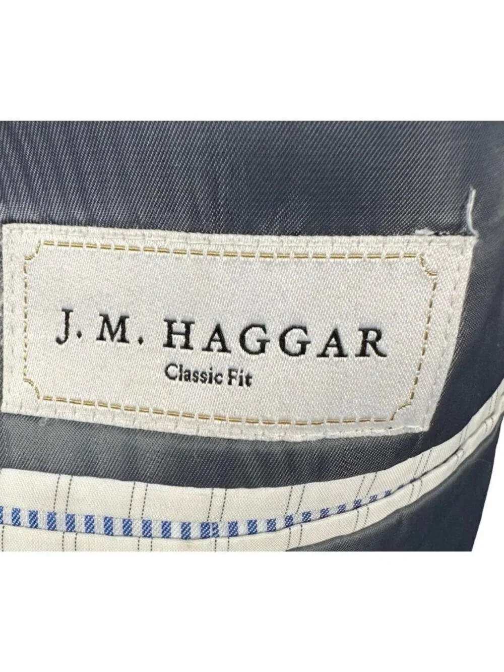 Haggar Men’s Polyester Blend 2-Button Blazer Gray • 42R